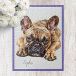 Personalised French Bulldog Jigsaw Puzzle<br><div class="desc">Unleash your inner puzzle enthusiast with my French Bulldog Jigsaw Puzzle! Add a name to this puzzle using the "Personalise" button. This puzzle features an adorable French Bulldog, as well as a purple border. Whether you're unwinding after a long day or looking for a fun activity with friends and family,...</div>