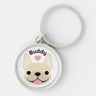 Personalised French Bulldog Keychain Custom Name