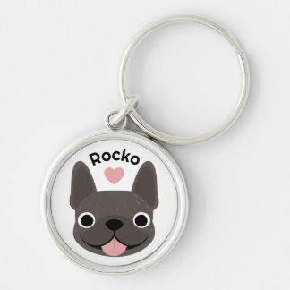 Personalised French Bulldog Keychain Custom Name
