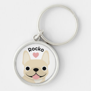 Personalised French Bulldog Keychain Custom Name