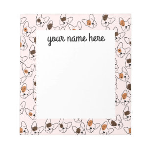 Personalised French Bulldog Notepad
