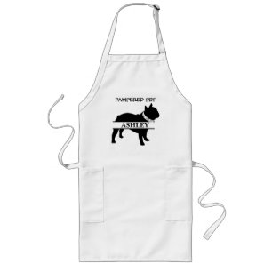 Personalised French Bulldog Pet Groomer Long Apron