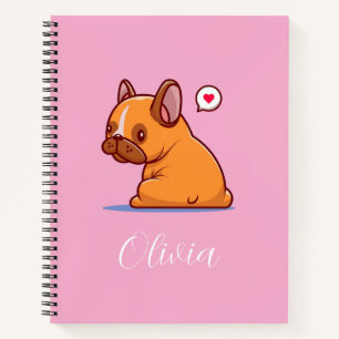 Personalised French Bulldog Puppy Dog Notebook