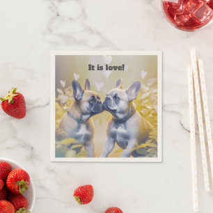Personalised French Bulldog puppy Napkins
