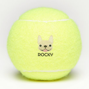 Personalised French Bulldog Tennis Balls, dog ball