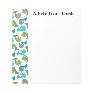 Personalised French Horn Notepad