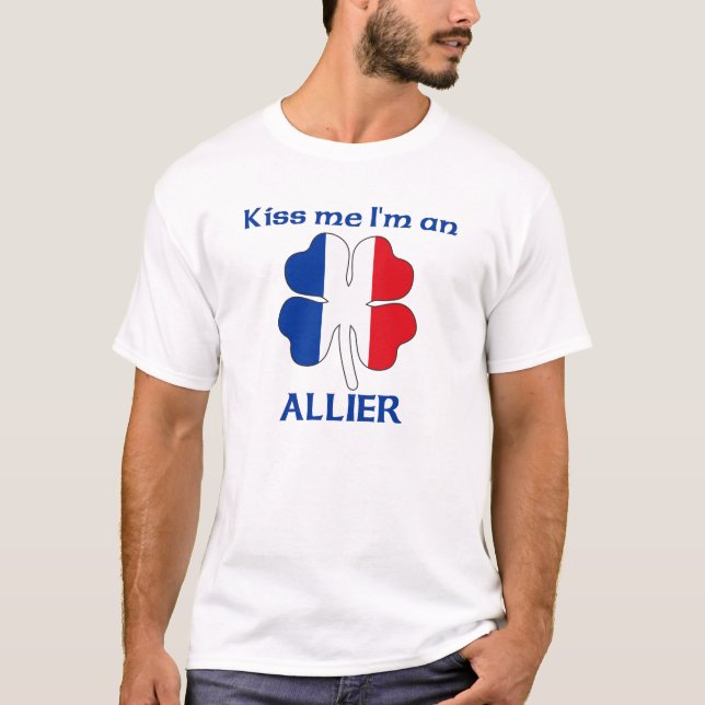Personalised French Kiss Me I'm Allier T-Shirt (Front)