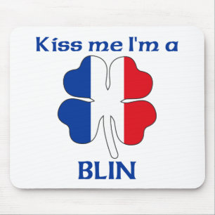 Personalised French Kiss Me I'm Blin Mouse Mat