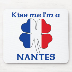 Personalised French Kiss Me I'm Nantes Mouse Mat