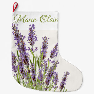 Personalised French Lavender Large Christma Christmas Stocking