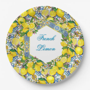 Personalised French Lemon Paper Plate