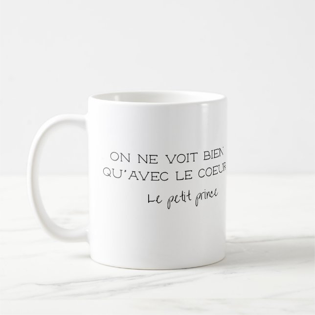 Personalised French Quote Coffee Mug (Left)