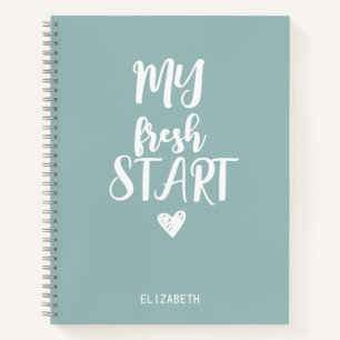 Personalised Fresh Start Journal Wellness Diary