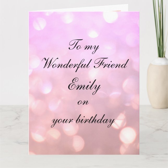 Personalised Friend Birthday Card (Front)