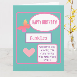 Personalised Friend Birthday Card With Name