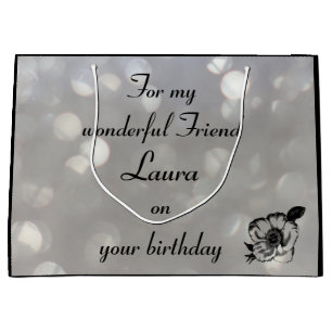 Personalised Friend Birthday Large Gift Bag