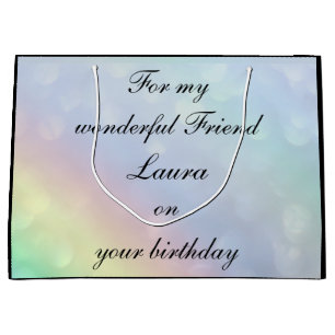 Personalised Friend Birthday Large Gift Bag