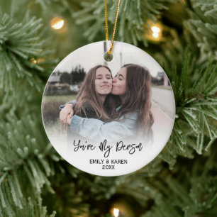 Personalised Friend Photo Christmas Ornament