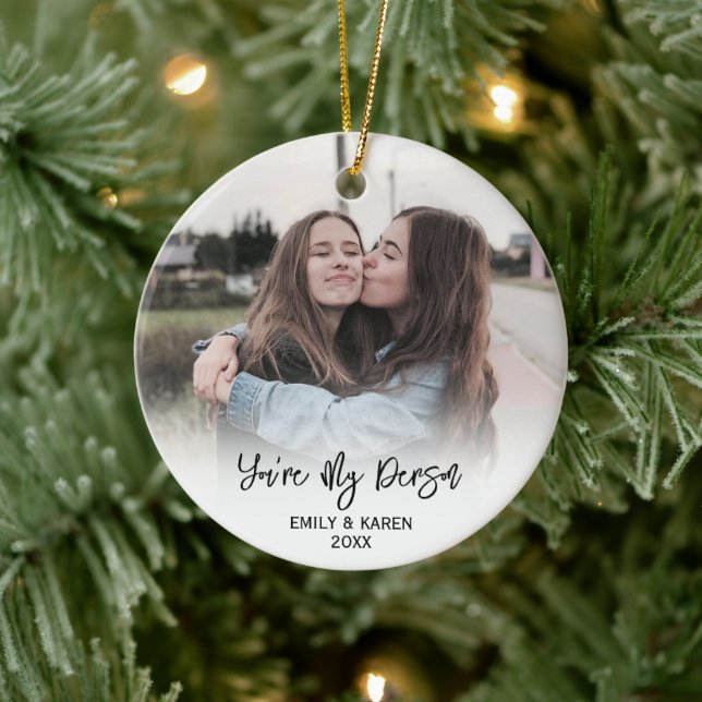 Personalised Friend Photo Christmas Ornament (Tree)