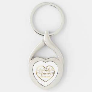 Personalised Friends Forever Name Metal Keychain 