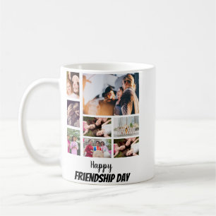 Personalised Friendship Day 8 Photo Collage   Coffee Mug