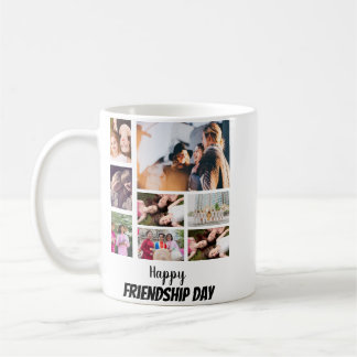 Personalised Friendship Day 8 Photo Collage Coffee Mug