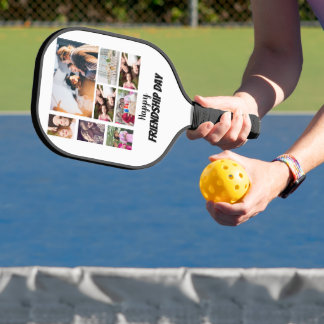 Personalised Friendship Day 8 Photo Collage Pickleball Paddle