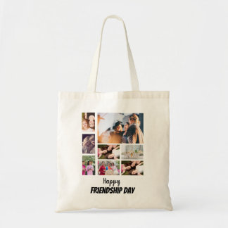 Personalised Friendship Day 8 Photo Collage Tote Bag