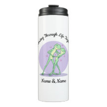 Personalised Frog Couple Thermal Tumbler