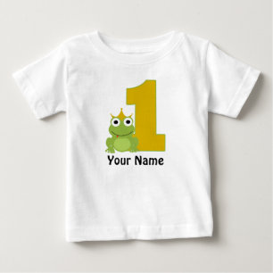 Personalised Frog First BIrthday Shirt