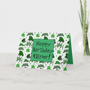 Personalised Frog Greetings Card