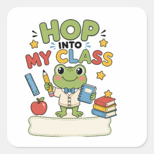 Personalised Frog Teacher Classroom Sticker