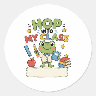 Personalised Frog Teacher Classroom Sticker