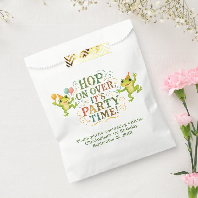 Personalised Frog Toddler Kids Boy Girl Birthday Favour Bags (Sealed)