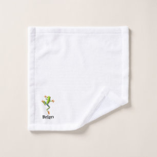 Personalised Frog Wash Cloth