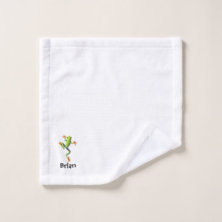 Personalised Frog Wash Cloth