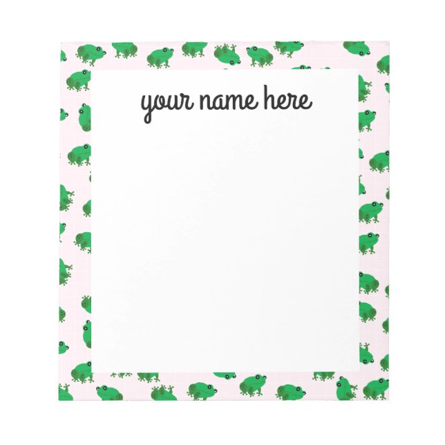 Personalised Frogs Notepad (Front)