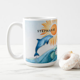 Personalised Frolicking Dolphin Mug