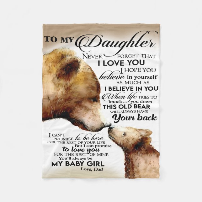 Personalised From Father To Daughter I Hope You Be Fleece Blanket (Front)
