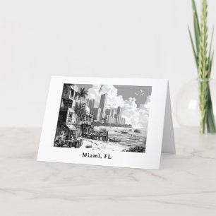 Personalised From Miami FL travel  Holiday Card