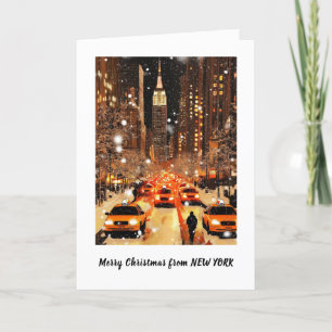 Personalised From NYC Manhattan Christmas card