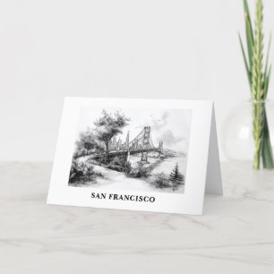 Personalised From San Francisco Golden Gate Bridge Holiday Card