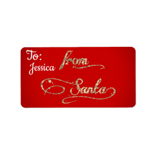 Personalised From Santa Christmas Label