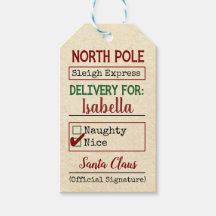 Personalised From Santa Gift Tag