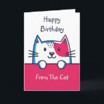 Personalised From The Cat Birthday Card<br><div class="desc">You can get this card on behalf of your cat,  keep it as is or personalise with your cats name,  or even just add an 's' to Cat if you have multiple felines.</div>