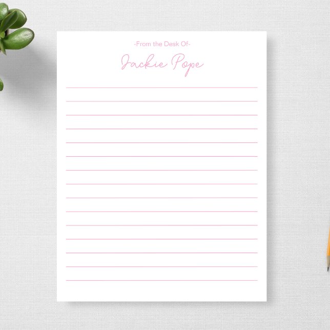 Personalised From the Desk Of 1st Anniversary Gift Notepad (Creator Uploaded)