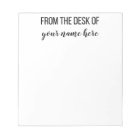 Personalised From the Desk of Notepad