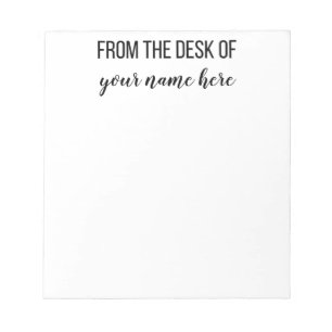 Personalised From the Desk of Notepad