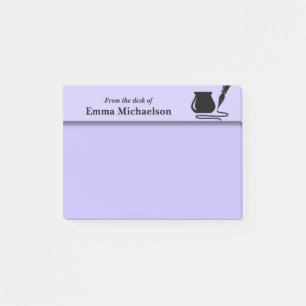 Personalised From the Desk of Office, purple Post-it Notes