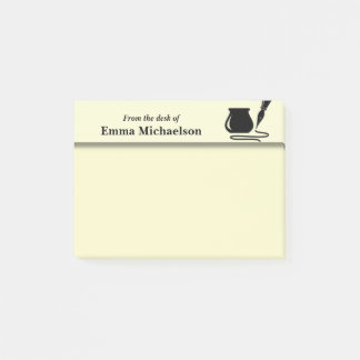 Personalised From the Desk of Office, yellow Post-it Notes